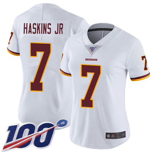 Washington Redskins Limited White Women Dwayne Haskins Road Jersey NFL Football #7 100th Season